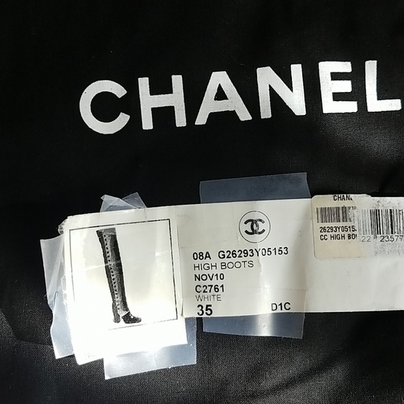 Chanel Long Boots 19 buttons size 35